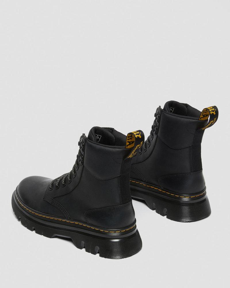 Black Men's Dr Martens Tarik Wyoming Leather Utility Ankle Boots | CA 452EBC